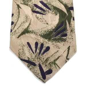 Guy Laroche Multi Color Abstract Dress Men's Necktie All Silk Tie Necktie 55"